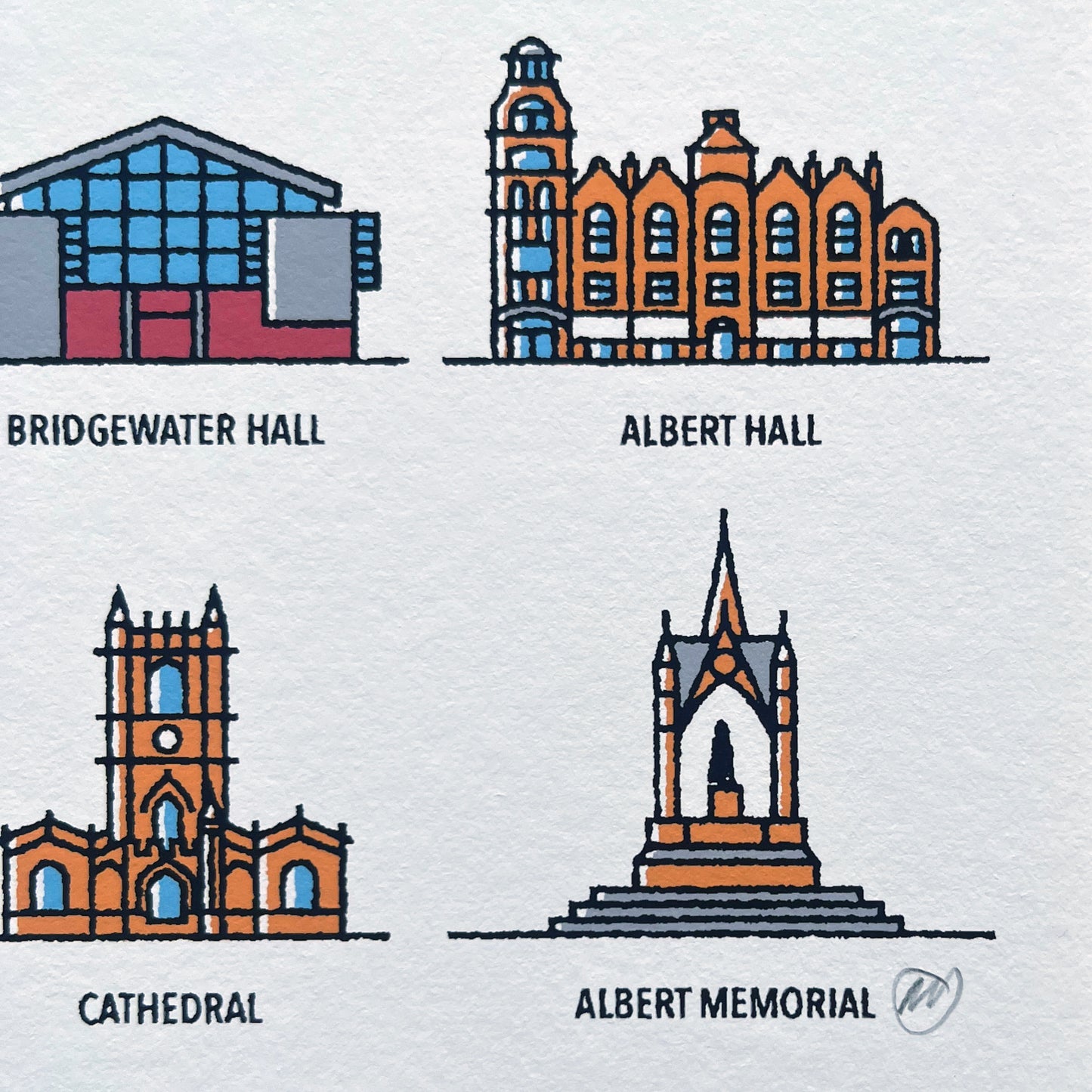 Manchester Landmarks Print