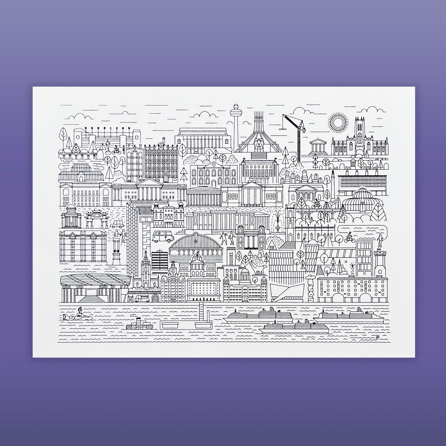 Liverpool Cityscape Print